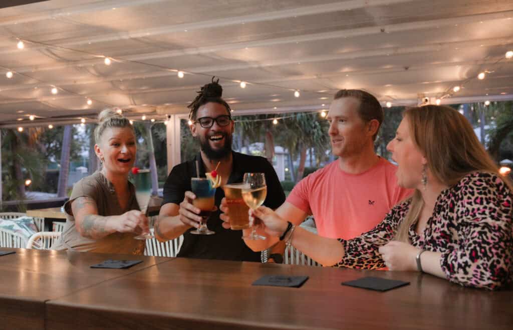 A festive dining experience at a Grand Cayman restaurant